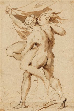 Scuola genovese del XVIII secolo Ratto di Proserpina Penna, inchiostro bruno...