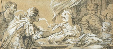 Ludovico Gimignani (Roma, 1643 - Zagarolo, 1697) Cleopatra che scioglie la...