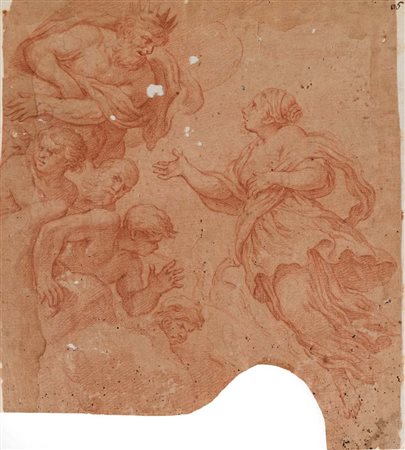 Scuola Romana del XVII secolo GIUNONE SUPPLICA EOLO DI SCATENARE I VENTI...