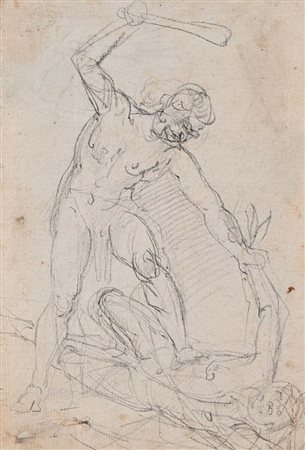 Scuola bolognese del XVIII secolo Recto: Caino e Abele - Verso: Giuseppe e la...