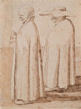 Pier Leone Ghezzi (Roma, 1674 - Roma, 1755) Coppia di Caricature Penna,...