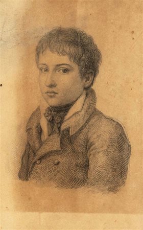 Scuola Italiana del XIX secolo Ritratto di giovane Matita su carta mm240x150...