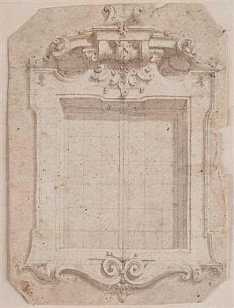 Scuola Romana del XVII secolo Studio di finestra Penna, inchiostro bruno...