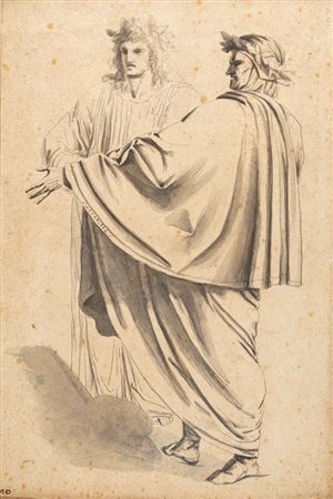 Luigi Sabatelli (bottega di) (Firenze, 1772 - Milano, 1850) Dante e Virgilio...
