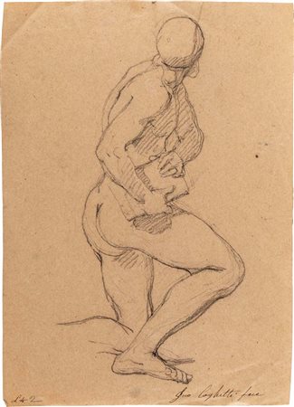 Francesco Coghetti (Bergamo, 1802 - Roma, 1872) Recto: Studio di San Pietro -...