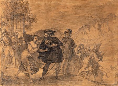 Nicola Cianfanelli (Mosca, 1793 - Firenze, 1848) Studio per Incontro di don...