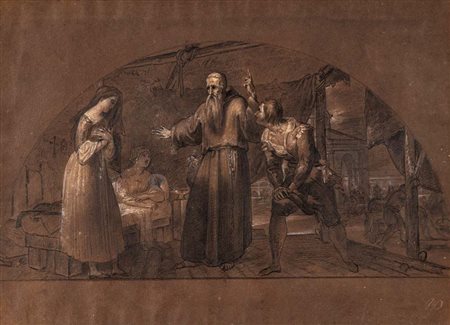 Nicola Cianfanelli (Mosca, 1793 - Firenze, 1848) Studio per Lucia e fra...