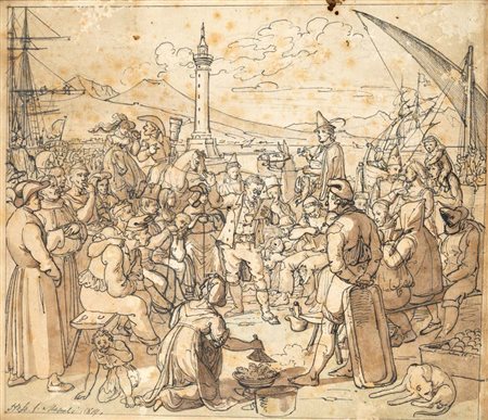 Hieronymus Hess (Basilea, 1799 - Basilea, 1850) Cantastorie a Napoli 1819...