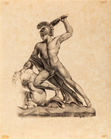 Scuola Italiana del XIX secolo Studio dal Teseo e il centauro di Antonio...