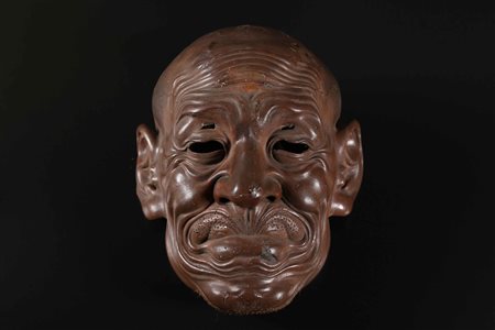 Arte Giapponese Maschera Gigaku in legno Giappone, periodo Edo, XVIII - XIX...