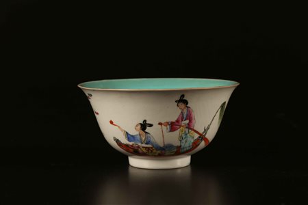 Arte Cinese Tazza in porcellana famiglia rosa marcata Jiaqing Cina, dinastia...