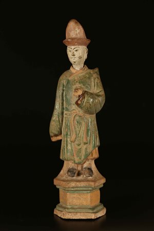 Arte Cinese Scultura funeraria in terracotta (Minqi) Cina, dinastia Ming. -....