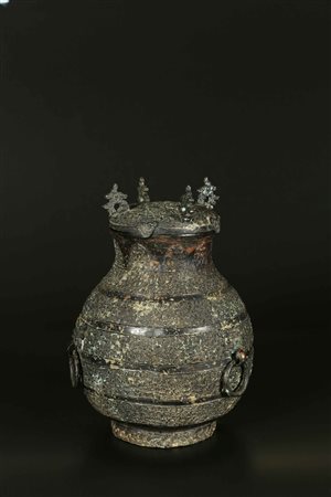 Arte Cinese Imponente vaso in bronzo in stile Stati Combattenti Cina,...