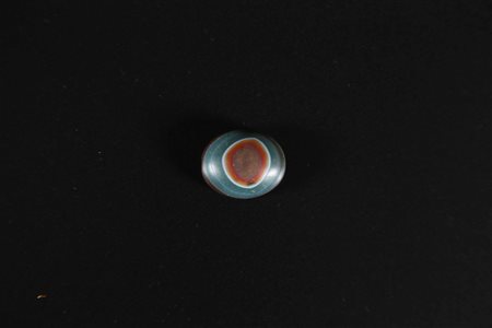 Arte Cinese Lukmik in agata azzurra Cina, XIX secolo. -. Cm 3,10 x 2,50. Arte...