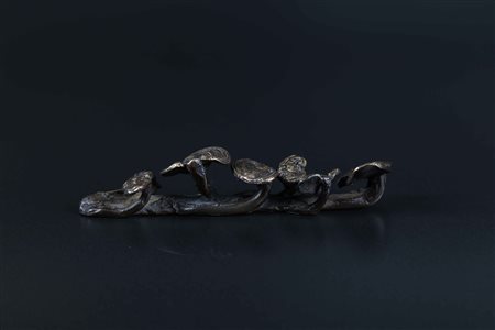 Arte Cinese Porta pennelli in bronzo dorato Cina, XVIII - XIX secolo. . Cm...