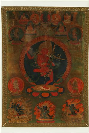 Arte Himalayana Thangka Vajravarahi Cina/Tibet, XVIII secolo. -. Cm 30,60 x...