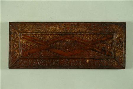 Arte Himalayana Copertina di libro grande Tibet, XV - XVI secolo . -. Cm...