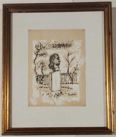 TAMBURI ORFEO Jesi (An) 1910 Senza Titolo 1970 Guache su carta 23,00x17,00...