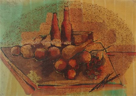 MARILLI TIBERIANO Ta (TA) 1947 Natura morta 1983 Olio su tela 50,00x70,00...