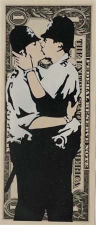 KASH ART New York (Stati Uniti) 1985 Kissing coppers 2026 Stencil su...