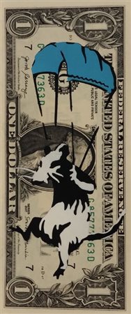 KASH ART New York (Stati Uniti) 1985 Corona rat 2026 Stencil su banconota...