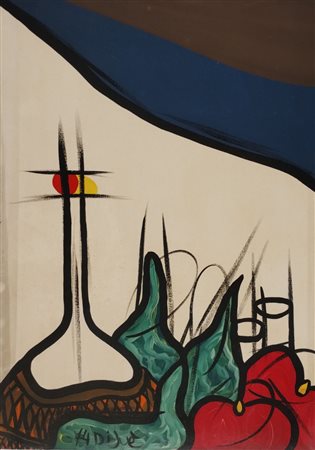 DI JUÈ Milano (MI) 1938 Senza Titolo 1974 Olio su tela 70,00x50,00 Firma e...