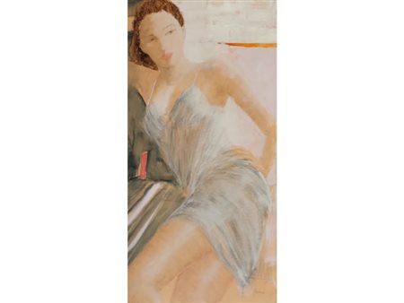 GIACOMAZZI FRANCESCO Codigoro (Fe) 1956 Carla 1999 Olio su tela 100,00x50,00...