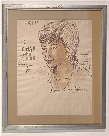 KODRA IBRAHIM Ishëm (Albania) 1918 Senza Titolo 1980 Pennarelli su carta...