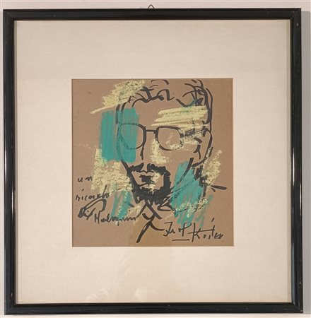KODRA IBRAHIM Ishëm (Albania) 1918 Senza Titolo 1983 Mista su carta...