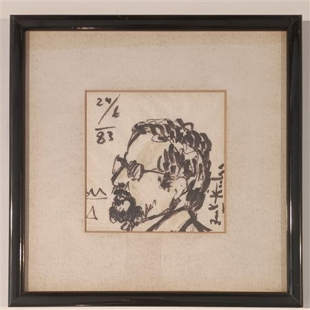 KODRA IBRAHIM Ishëm (Albania) 1918 Senza Titolo 1983 Pennarelli su carta...
