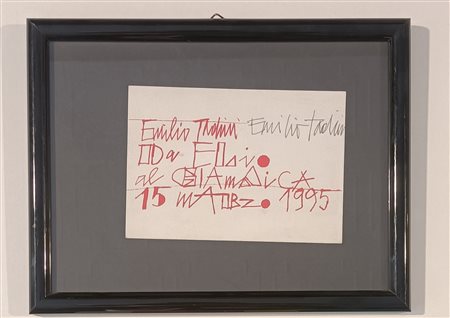 TADINI EMILIO Milano (Mi) 1927 Senza Titolo 1995 Cartolina mostra Tadini al...