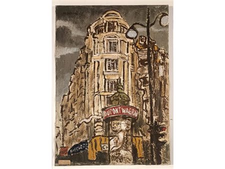 MAZZONI CARLO Roma (Roma) 1922 Paris 1975 Olio su tela 70,00x50,00 Firmato in...