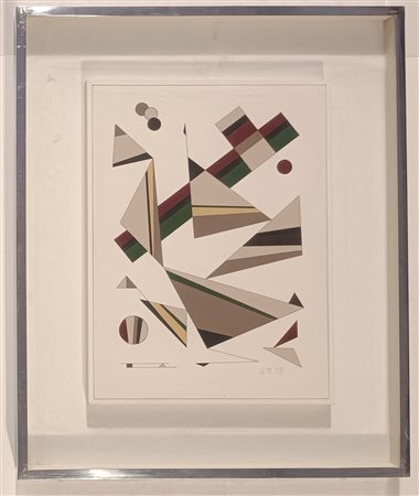 TAGLIABUE GIANNI Milano (Mi) 1933 Composizione 1979 Mista su carta applicata...