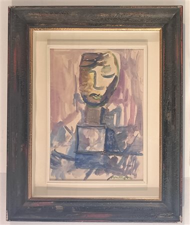 MELONI GINO Varese (Va) 1905 Ragazza 1958 Tempera su cartone rigido...