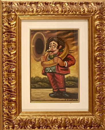 LOMBARDO SALVO Favara (Ag) 1948 Musicista 2008 Olio su tela 30,00x20,00...