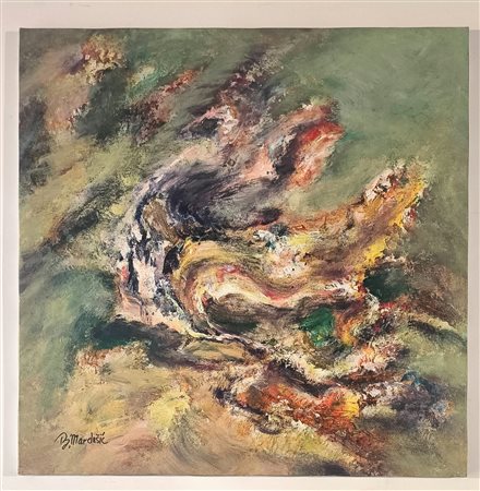 MARDESIC BORIS Lissa (Croazia) 1922 La turbolente superficie 2005 Olio su...