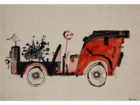 GUARINO GIUSEPPE Milano (Mi) 1920 Senza titolo 1950 Acquarello su carta...