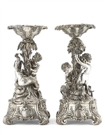 Robert Garrard II (1793 -1881)
Coppia di alzate in argento cesellato e traforat