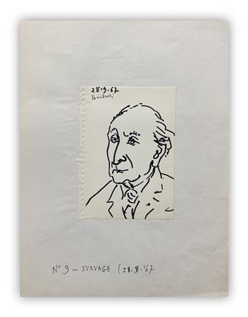 ORFEO TAMBURI (1910-1994) - Senza Titolo (Portrait de Survage), 1967