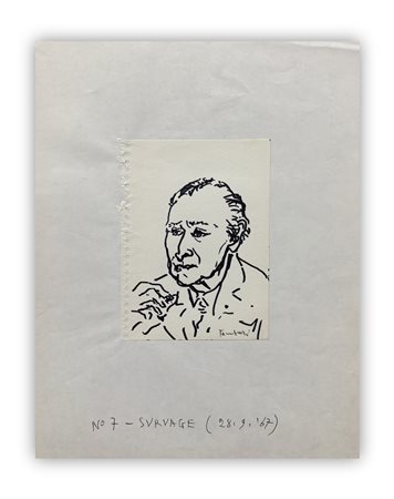 ORFEO TAMBURI (1910-1994) - Senza Titolo (Portrait de Survage), 1967