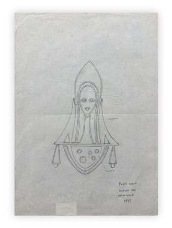 RAFFAELE PONTECORVO (1913-1983) - Disegno per un monile, 1979
