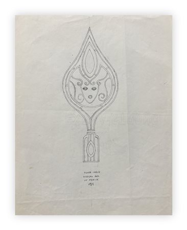RAFFAELE PONTECORVO (1913-1983) - Disegno per un monile, 1975