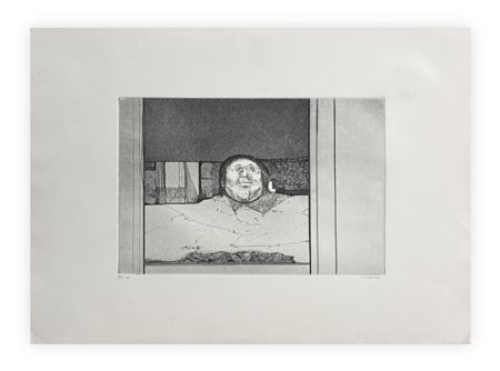 KARL PLATTNER (1919-1986) - A letto, 1971