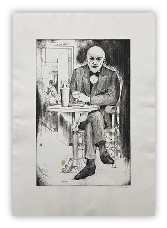 BRUNO CARUSO (1927-2018) - Ricordo di Luigi Pirandello al Caffè Aragno