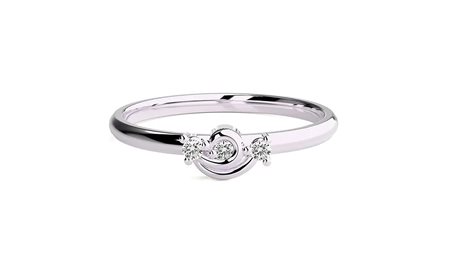 ANELLO IN ORO BIANCO 14K CON 3 DIAMANTI LAB GROWN 0.03 CT - DOC-0036342-0024