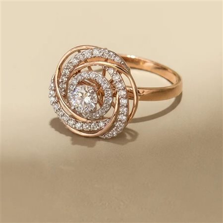 ANELLO IN ORO ROSA 14K CON DIAMANTI LAB GROWN 0,65 CT - DOC – 0023513-0001