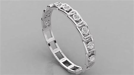 ANELLO IN ORO BIANCO 14K CON DIAMANTE DA 0,06 CT - DOC-0038162-0024
