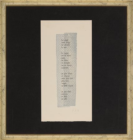 Pierre Andrè Benoit (1921 - 1993) 
Poésie 1959
Litografia su carta 25x12,5 cm