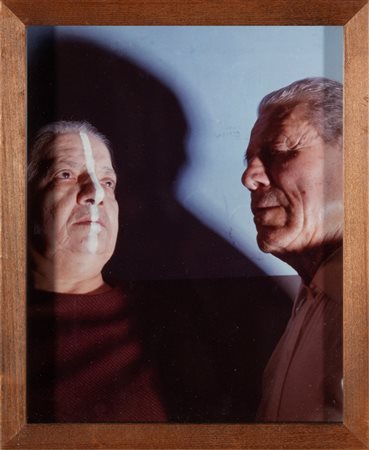 Michele Zaza (Procida, 1945 - Roma, 1994) 
Ritratto magico 1978
Fotografia applicata su pannello di cartone 30x24 cm