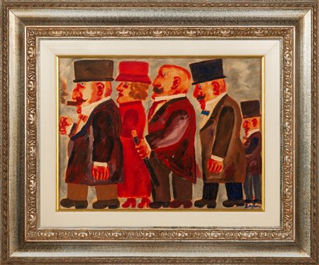 Franz Borghese (Roma, 1941 - Roma, 2005) 
Senza titolo Anni '90
Olio su tela 30x40 cm
